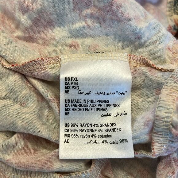 Style & Co vintage orange floral peplum blouse Size PXL - Picture 8 of 10